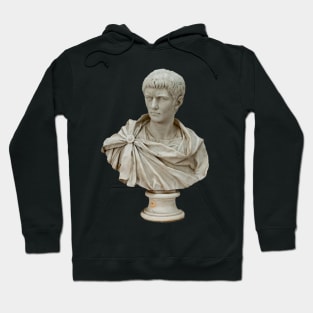 Caligula Marble Bust - Roman Soldier Sculpture 18th Century Hoodie